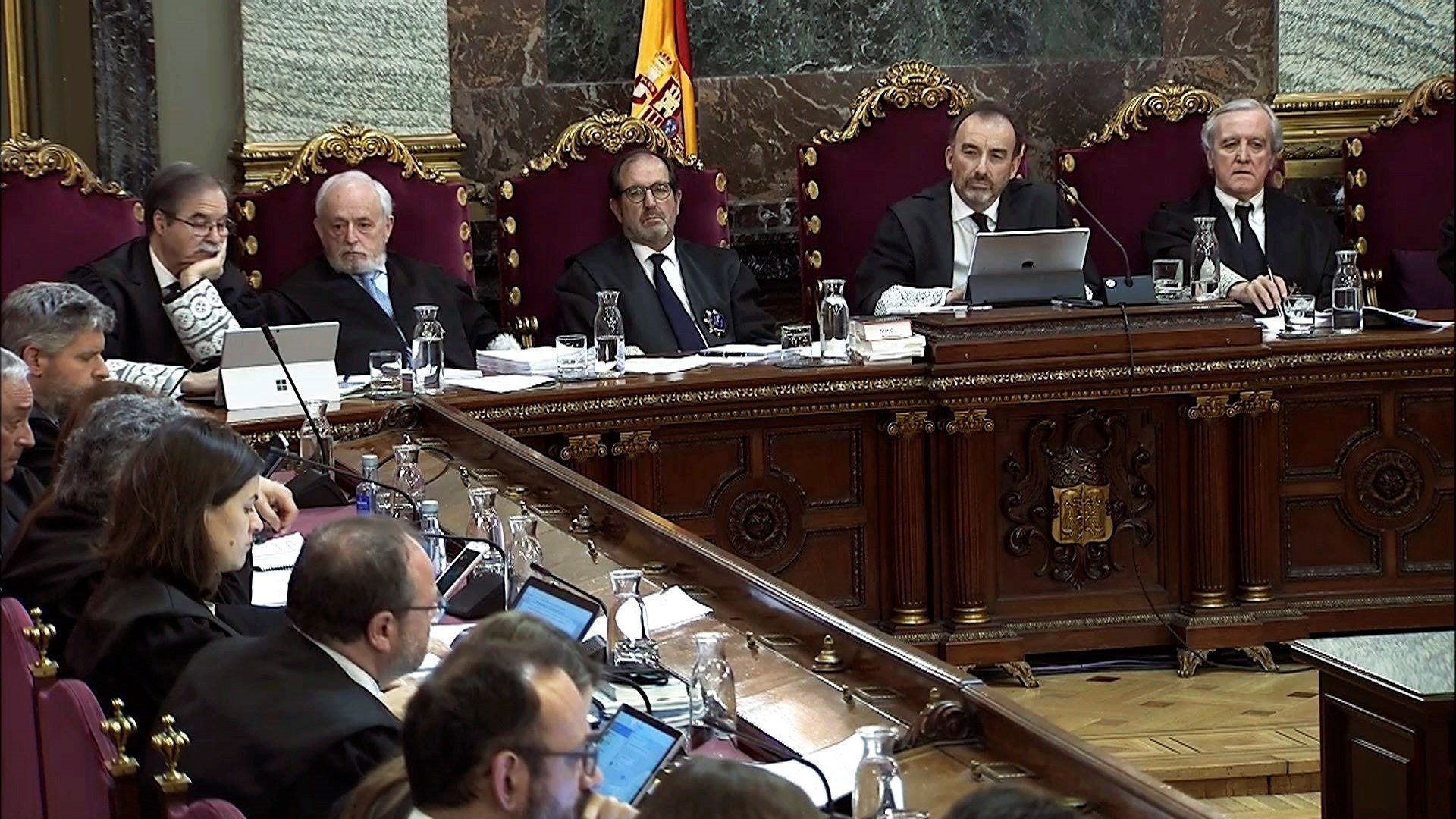 El juez Manuel Marchena durante una de las sesiones del juicio.