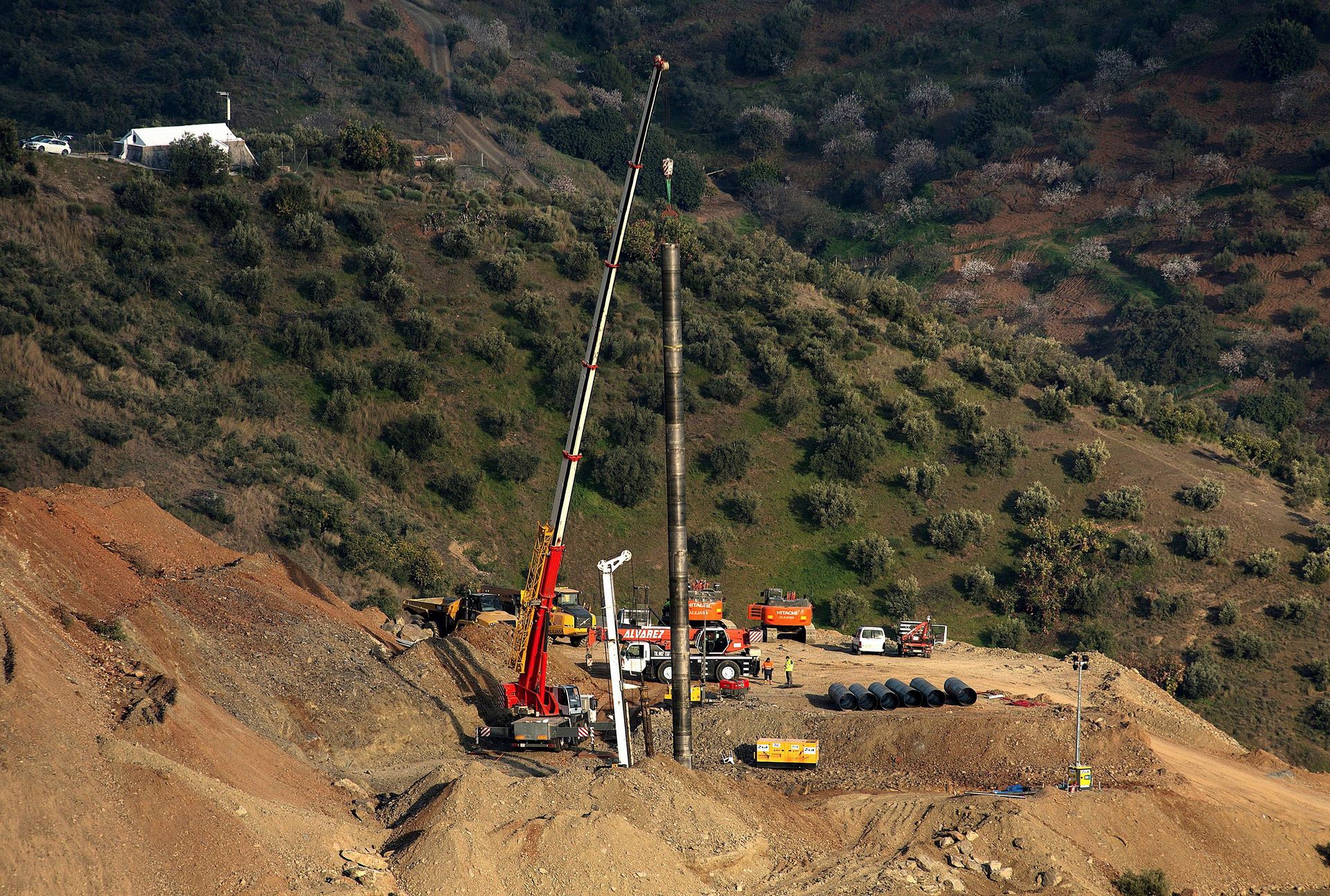 Imagen de archivo de las labores de rescate del pequeño Julen en Totalán.
