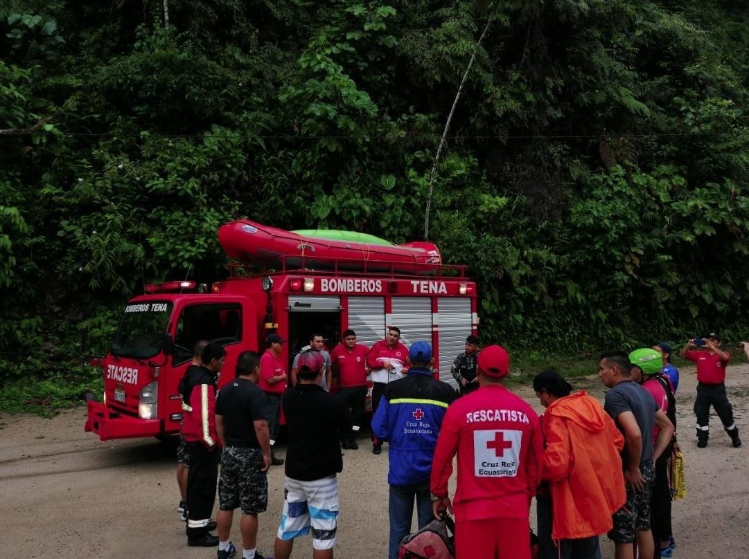 Tareas de búsqueda del joven ceutí desaparecido en Ecuador mientras se bañaba en el río Napo de Laguna Azul.