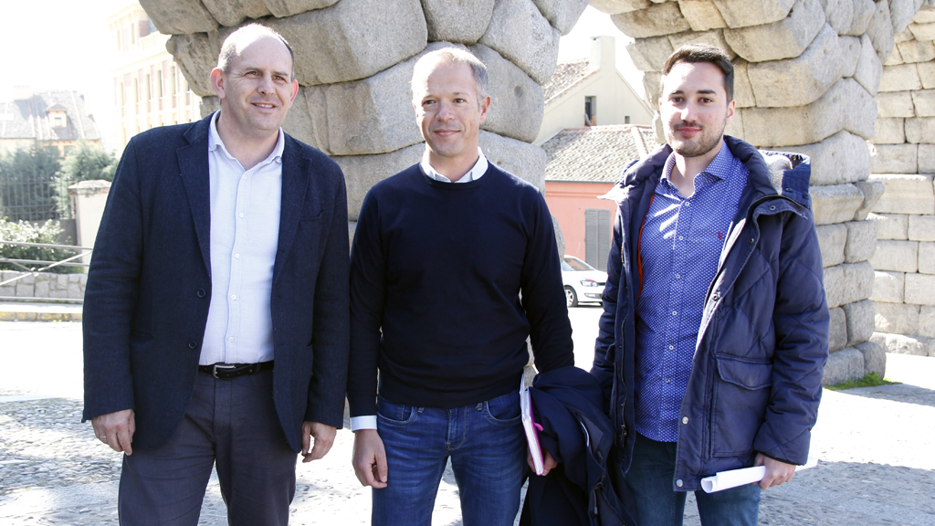 José Luis Aceves, Ander Gil y David Arévalo. / Nerea Llorente