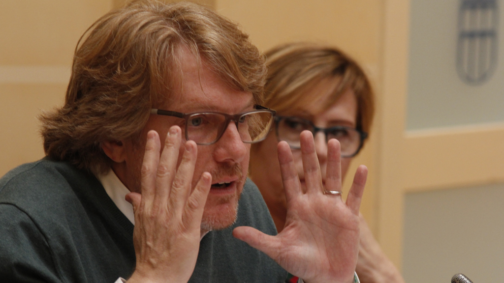 Jesús García, en un pleno del Ayuntamiento de Segovia. / Nerea Llorente