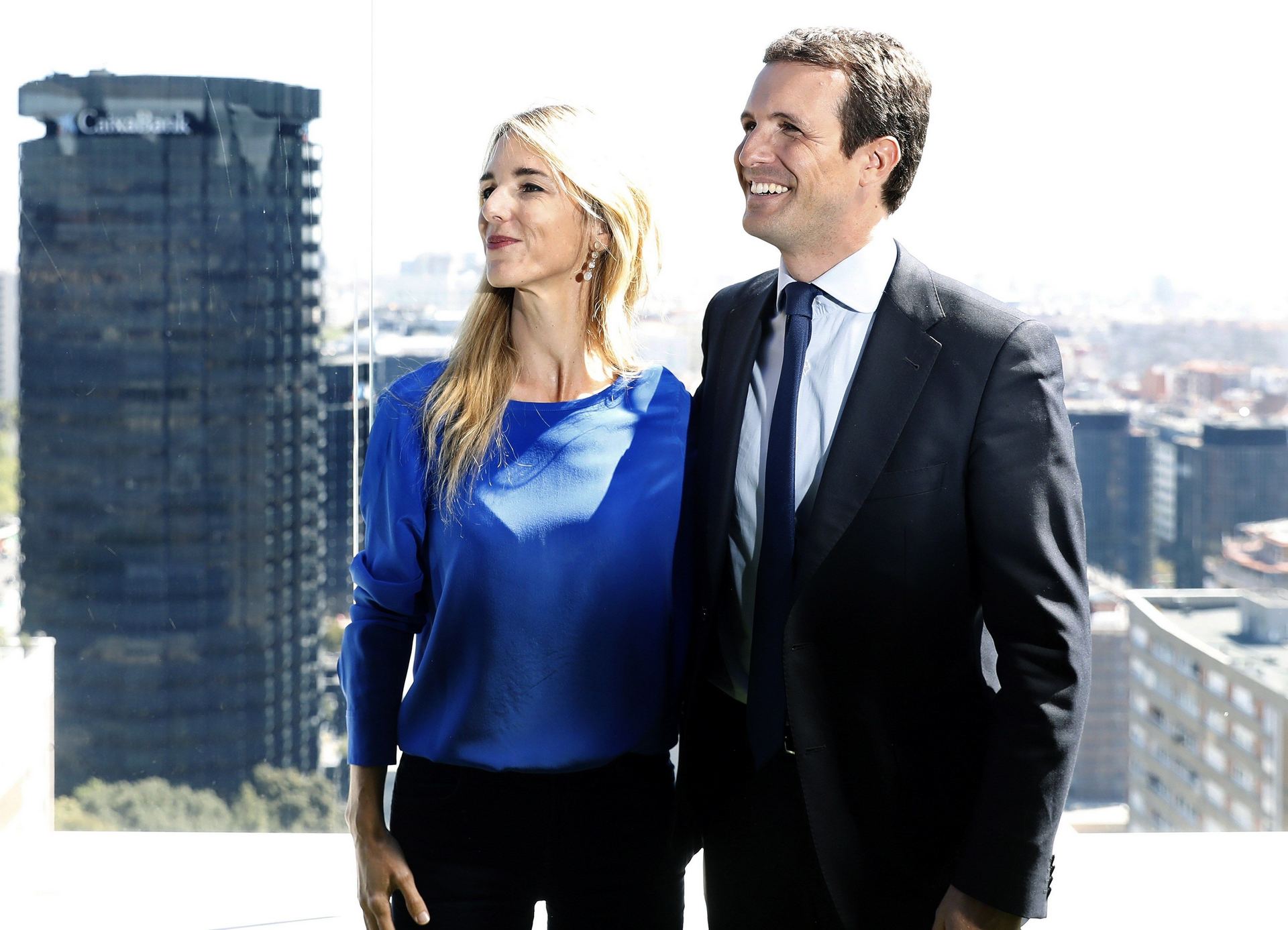 Pablo Casado junto a la candidata por Barcelona, Cayetana Ávarez de Toledo.
