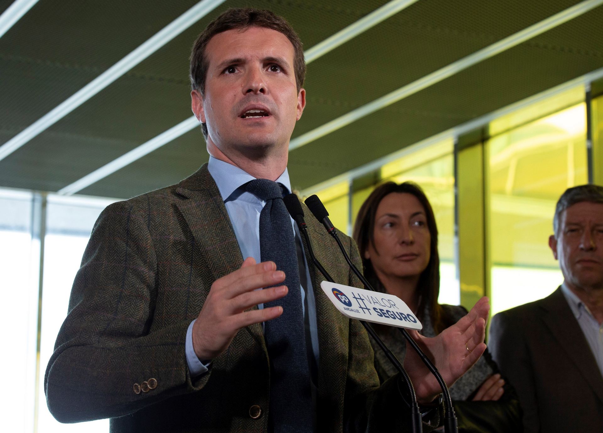 El presidente del PP y candidato a la Moncloa, Pablo Casado.