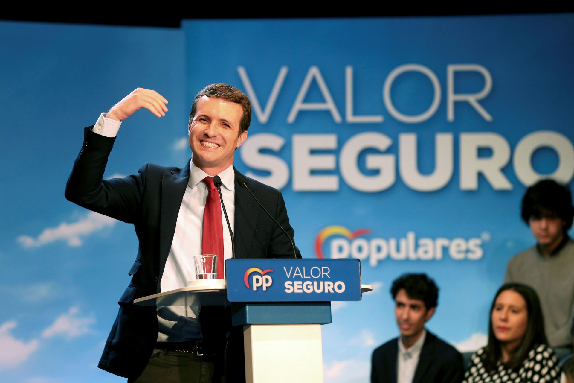 El presidente del PP, Pablo Casado, durante su intervención en Salamanca.