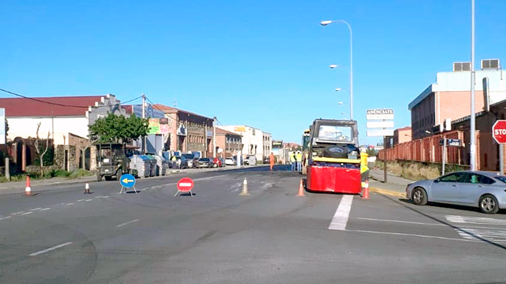 El asfaltado, controvertido en Hontoria. /EL ADELANTADO