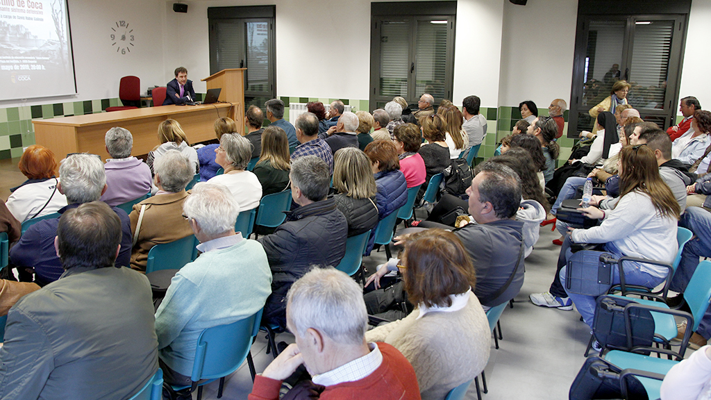 David Rubio, momentos antes comenzar la conferencia.