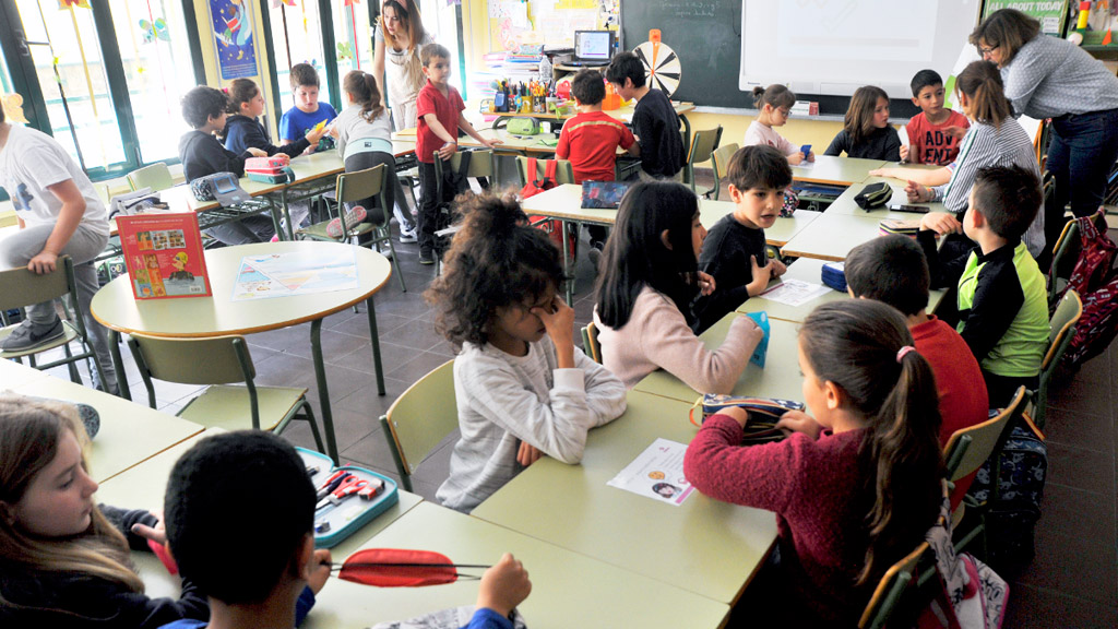 Imagen de un taller de consumo de frutas y hortalizas realizado recientemente en el colegio Fray Juan de la Cruz. / KAMARERO