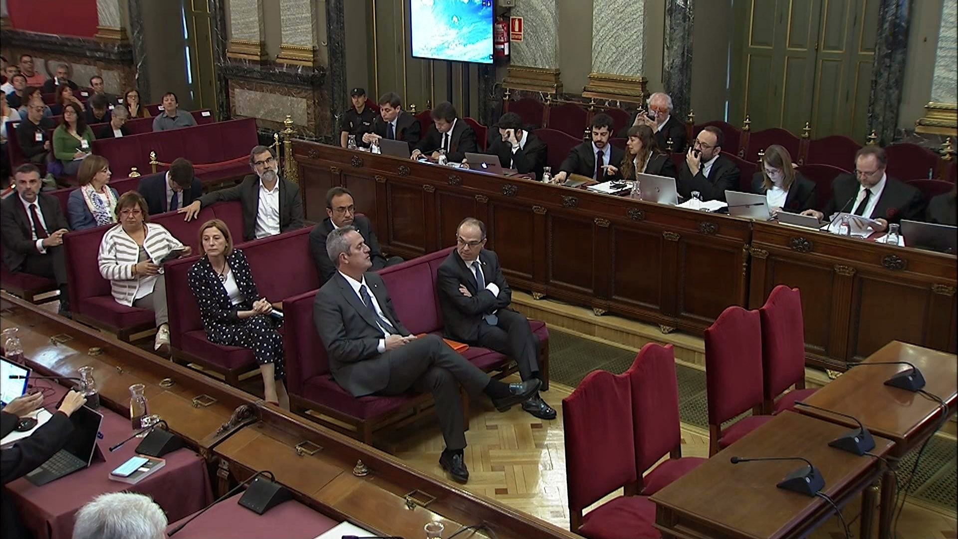 Los acusados del ‘procés’ en la última sesión del juicio en el Supremo. / EFE