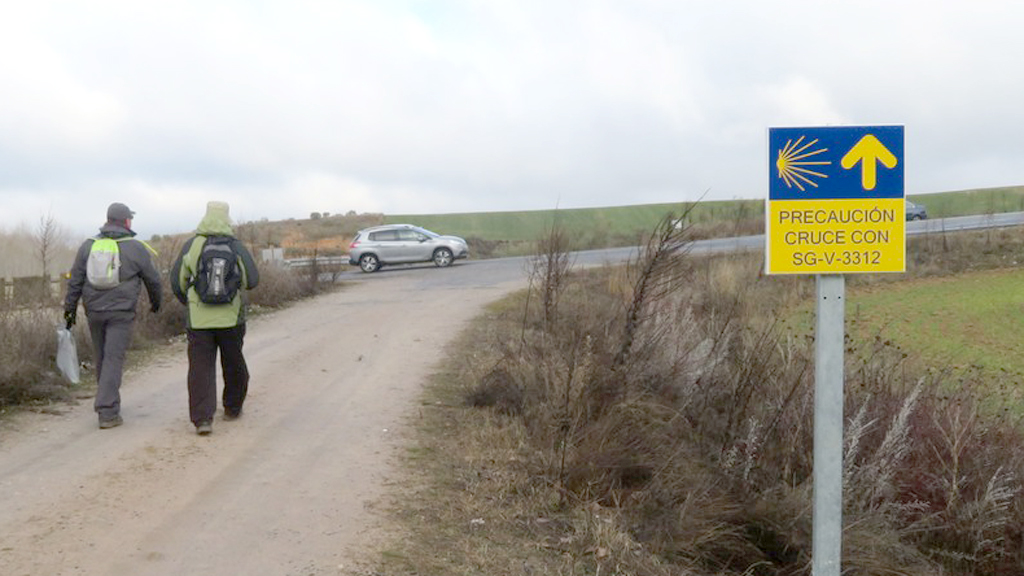 Un peregrino, a su paso por la provincia. / Antonio F. G.