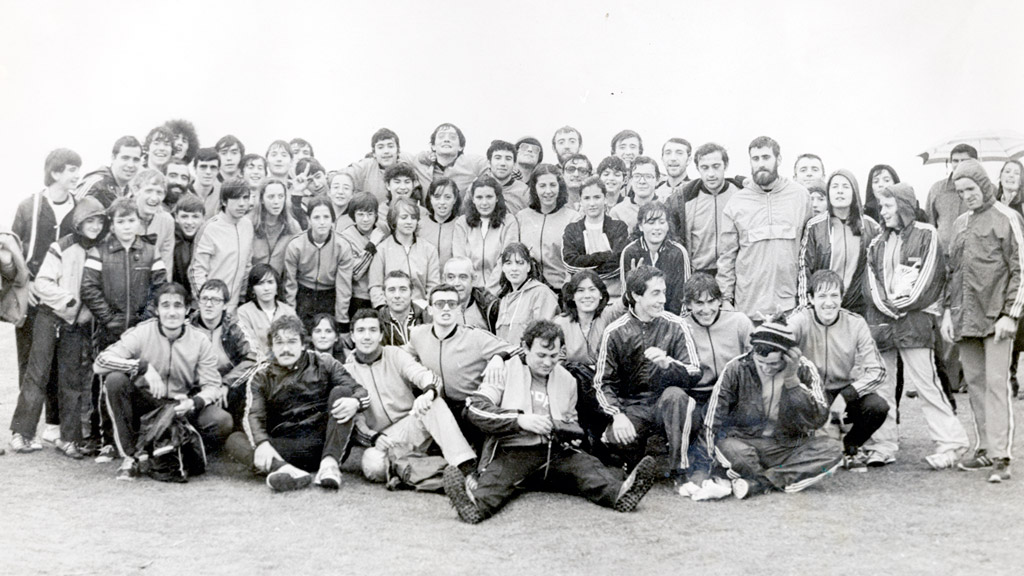 Atletas del club Blume durante un campeonato celebrado hace varias décadas. / CAJ BLUME