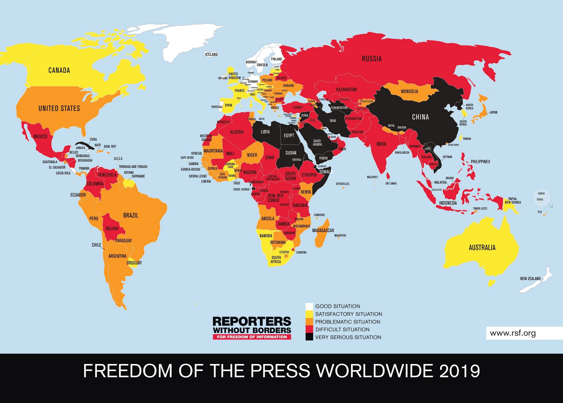 Reporteros sin Fronteras sitúa a España en el puesto 29 de la clasificación mundial sobre libertad de prensa.