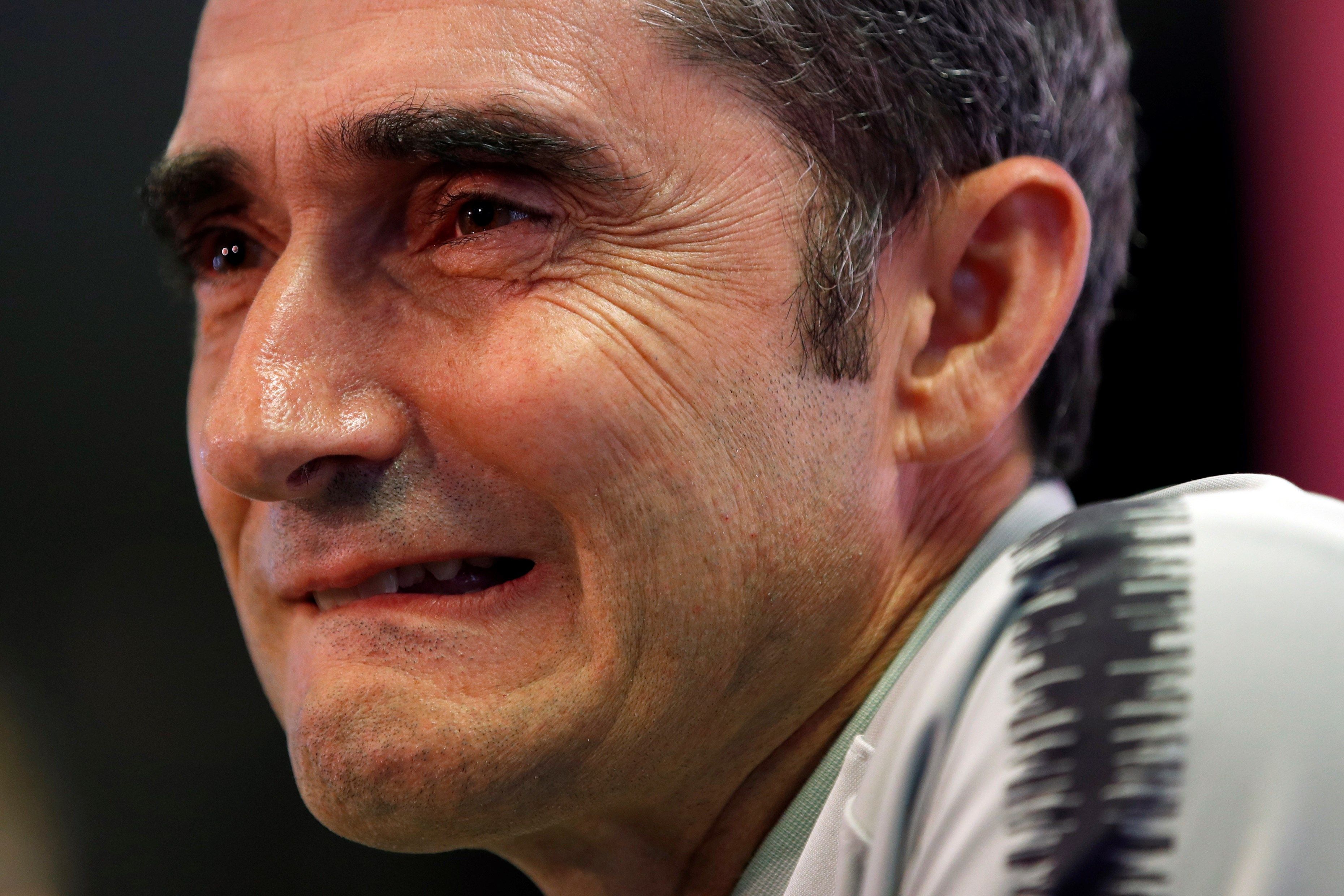 Ernesto Valverde, en rueda de prensa. / EFE