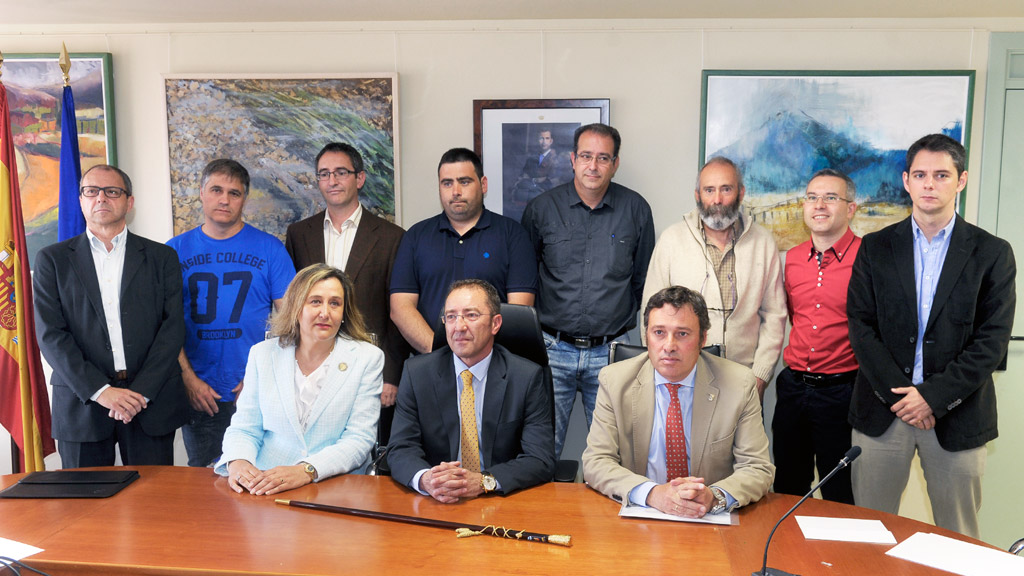 Corporación municipal de Palazuelos en la toma de posesión de hace cuatro años.