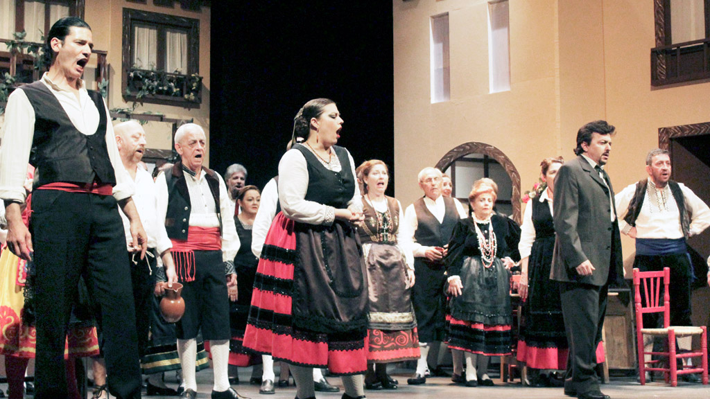 Un momento de la representación de 'La del Soto del Parral', interpretada en otra ocasión por el Cuadro Lírico. / El Adelantado