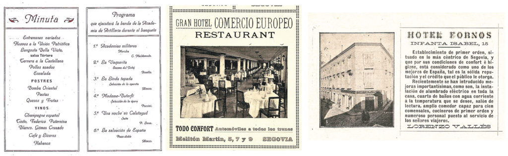 Los banquetes institucionales: otra forma de comer 4 23 02menus