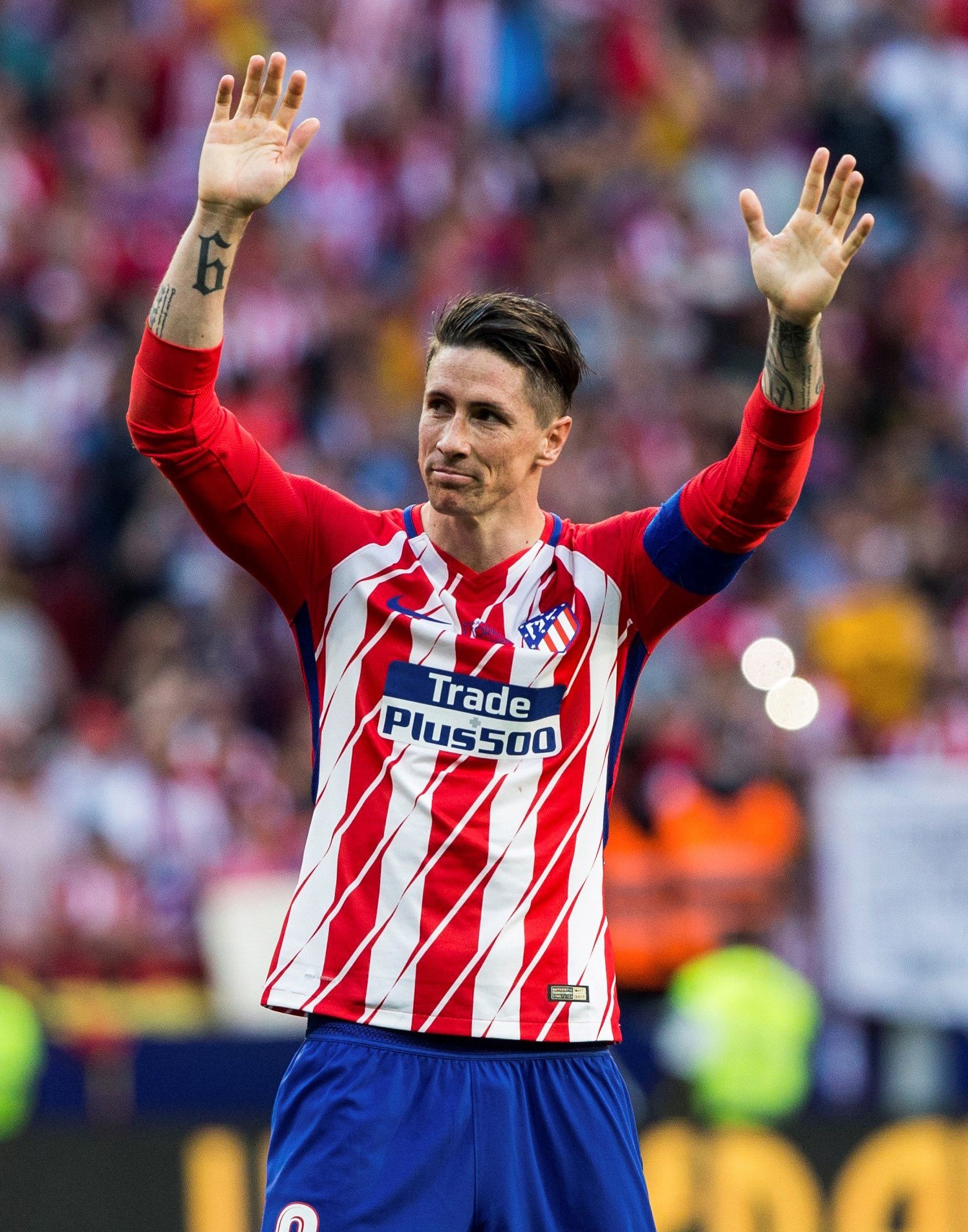 Fernando Torres, en su último partido oficial con el Atlético de Madrid, el 20 de mayo de 2018. / EFE