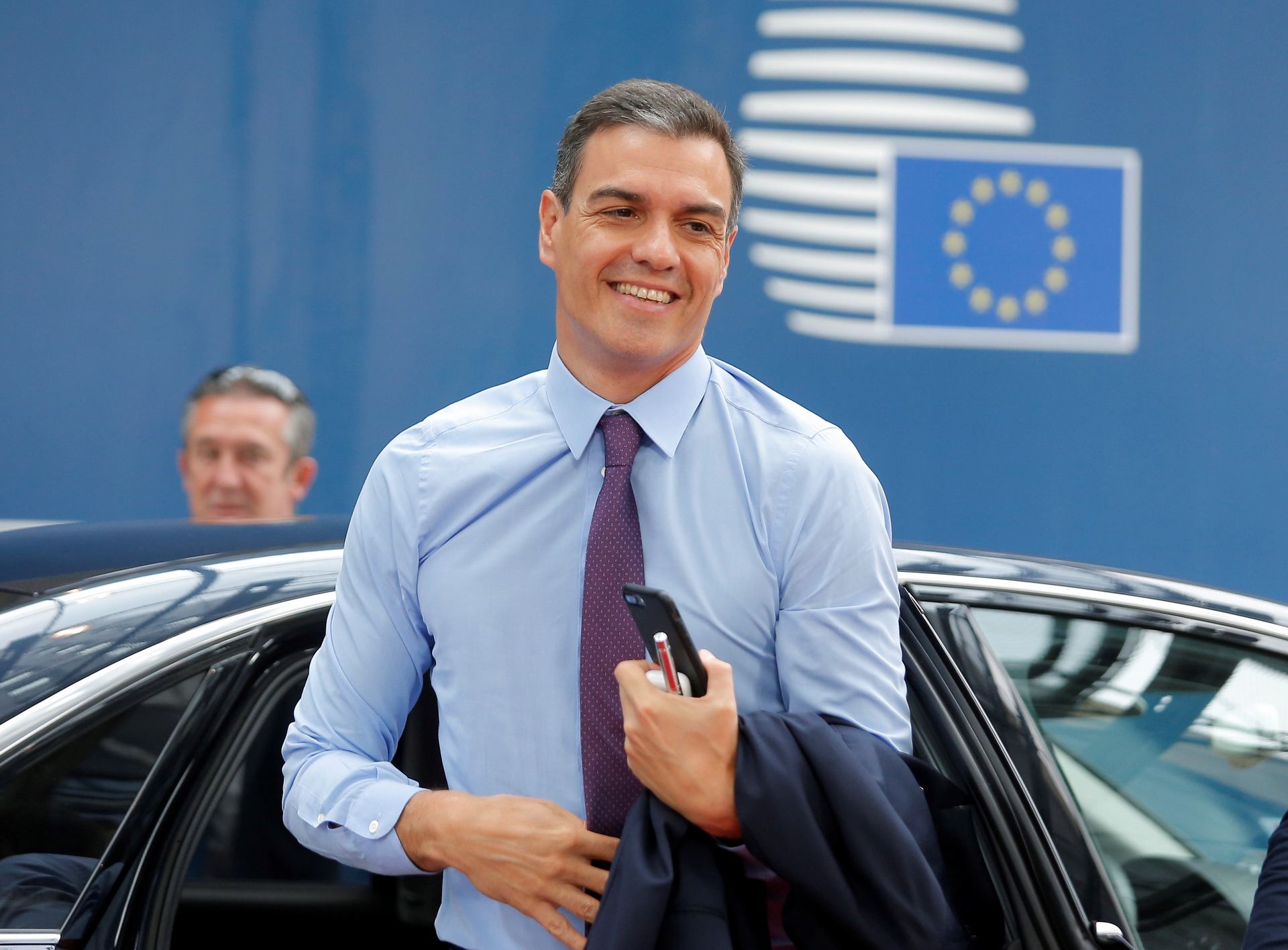 Pedro Sánchez a su llegada a la cumbre del Consejo Europeo en Bruselas. / EFE