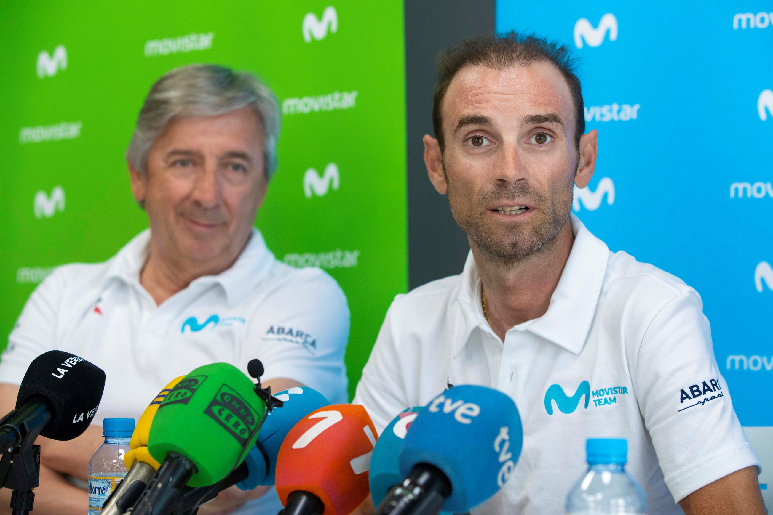Alejandro Valverde, en rueda de prensa. / EFE
