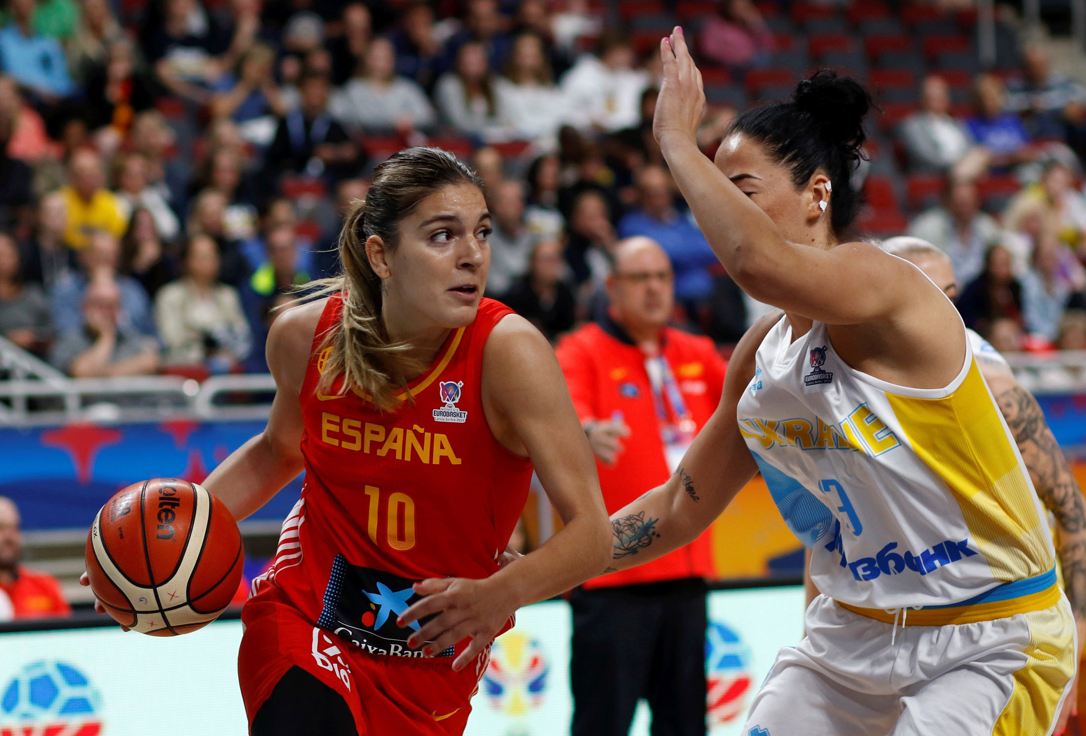 Marta Xargay fue la española más entonada en el estreno del Eurobasket. / EFE