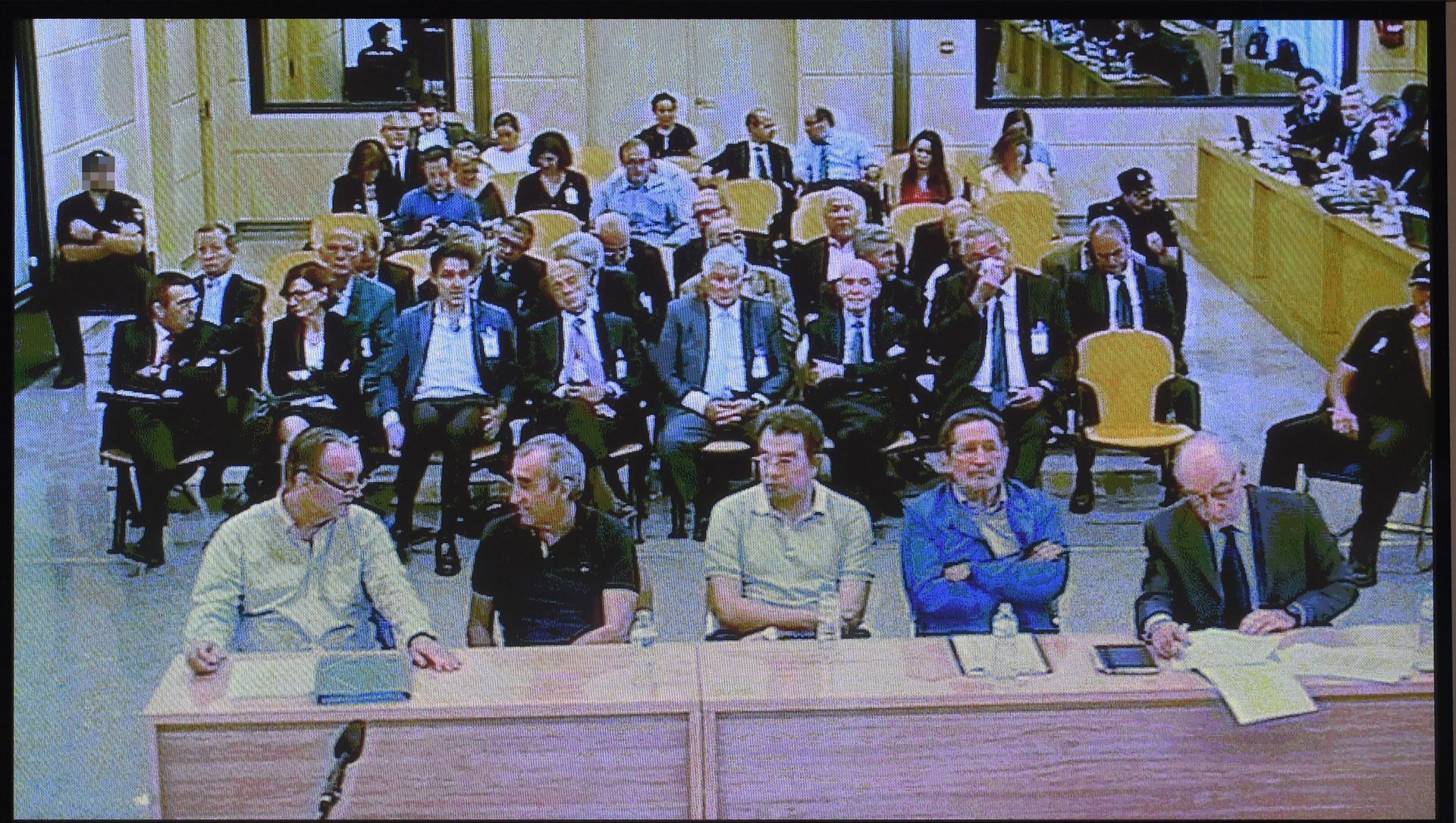 Captura de la retransmisión del juicio en la Audiencia Nacional por la salida a bolsa de Bankia.
