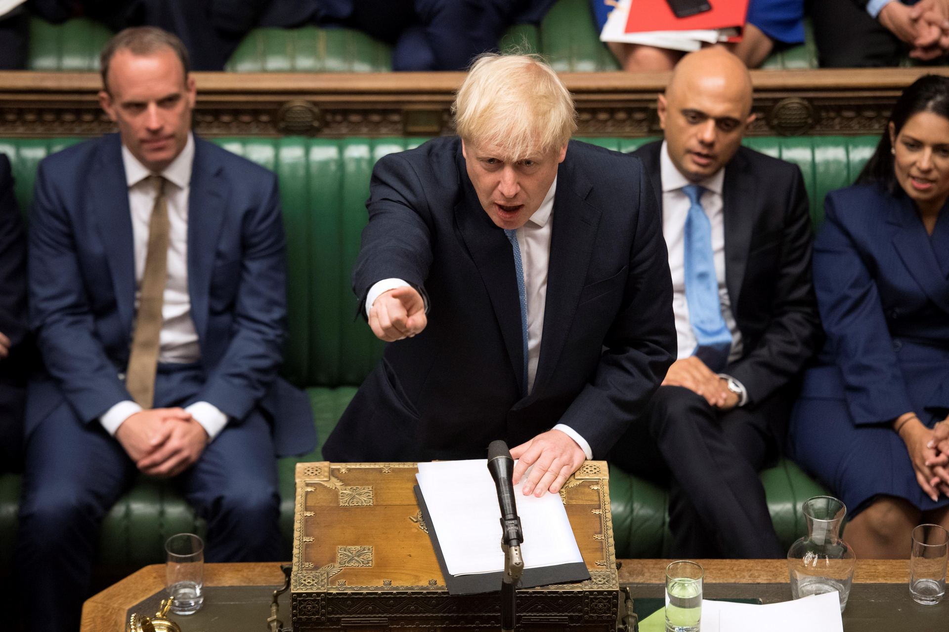 El primer ministro británico, Boris Johnson, en el Parlamento del país. / EFE