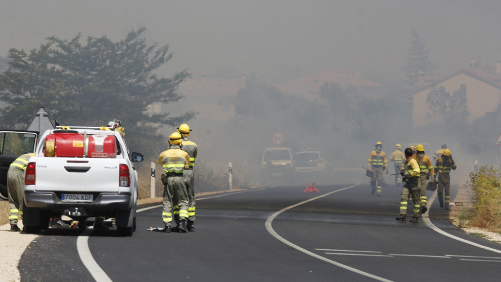 Los servicios controlaron el fuego a las 21,15 horas./NEREA LLORENTE