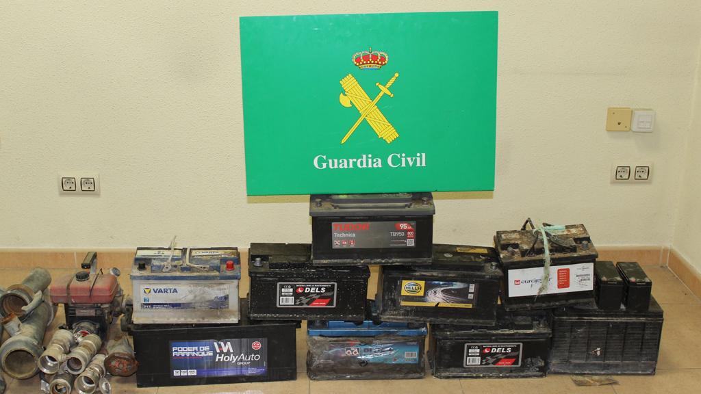 Parte del material intervenido por el equipo Roca