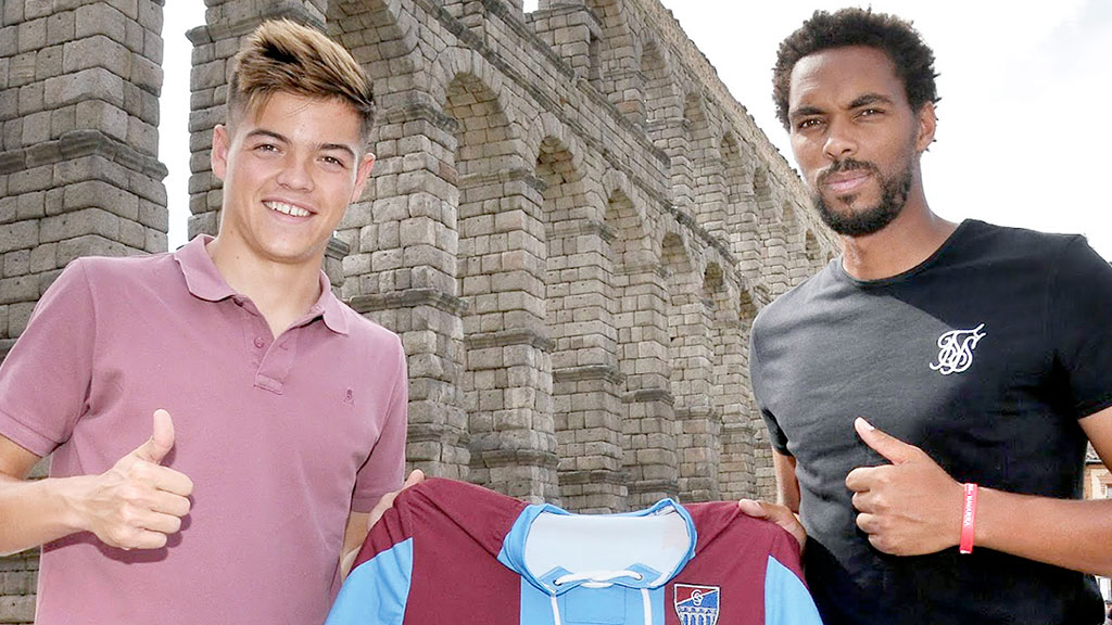 David y Rui, nuevos jugadores de la Gimnástica Segoviana./ KAMARERO