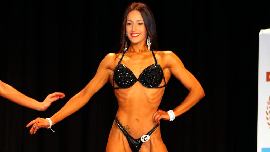 Beatriz Antón, durante el Campeonato de Europa de Culturismo Natural. / EL ADELANTADO