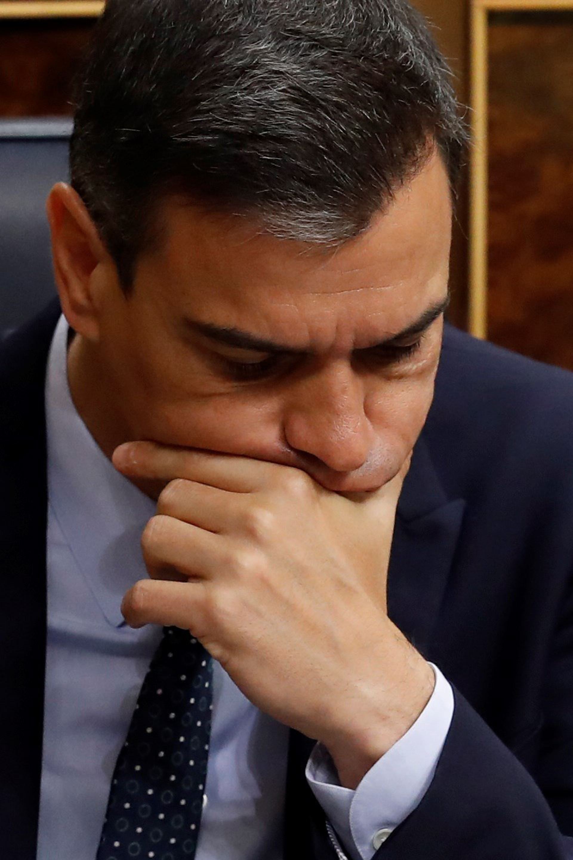 Pedro Sánchez durante el primer debate de investidura. / EFE