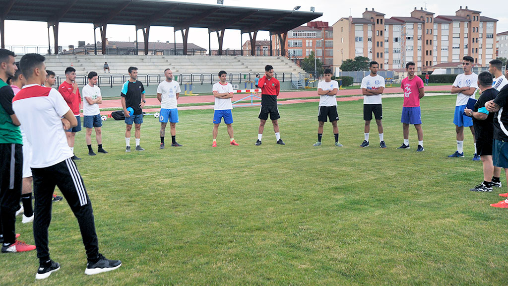 Imagen del entrenamiento del lunes del Unami CP. / KAMARERO.