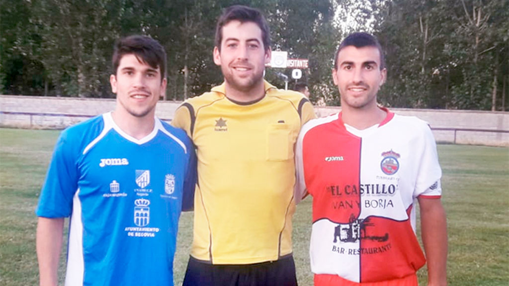 Los capitanes Sergio Prieto del Unami, el de La Cistierna, y Cotrina del Turégano.  / UNAMI CP