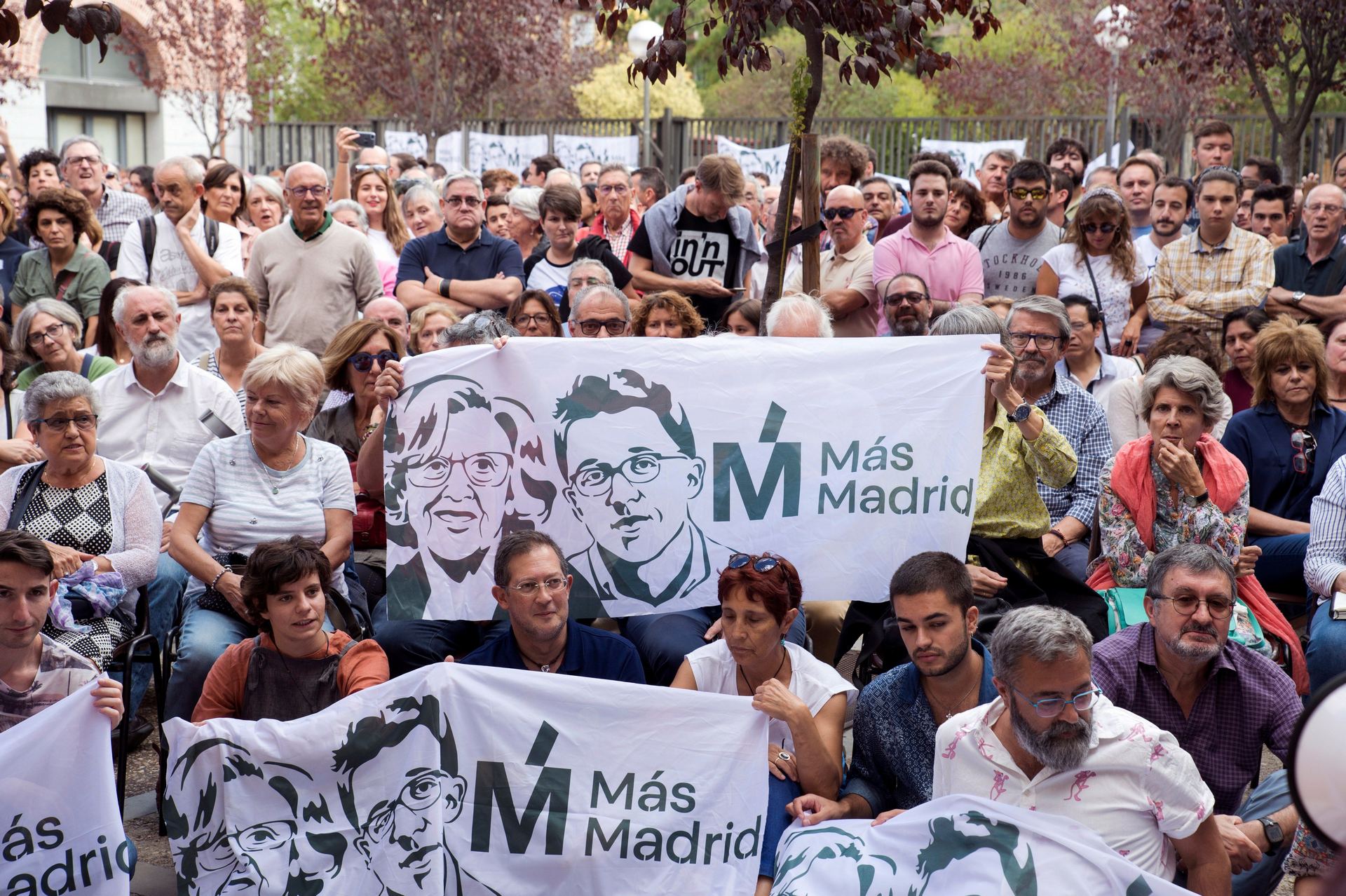 Un momento de la asamblea extraordinaria de Más Madrid celebrada en el madrileño centro Galileo. / EFE