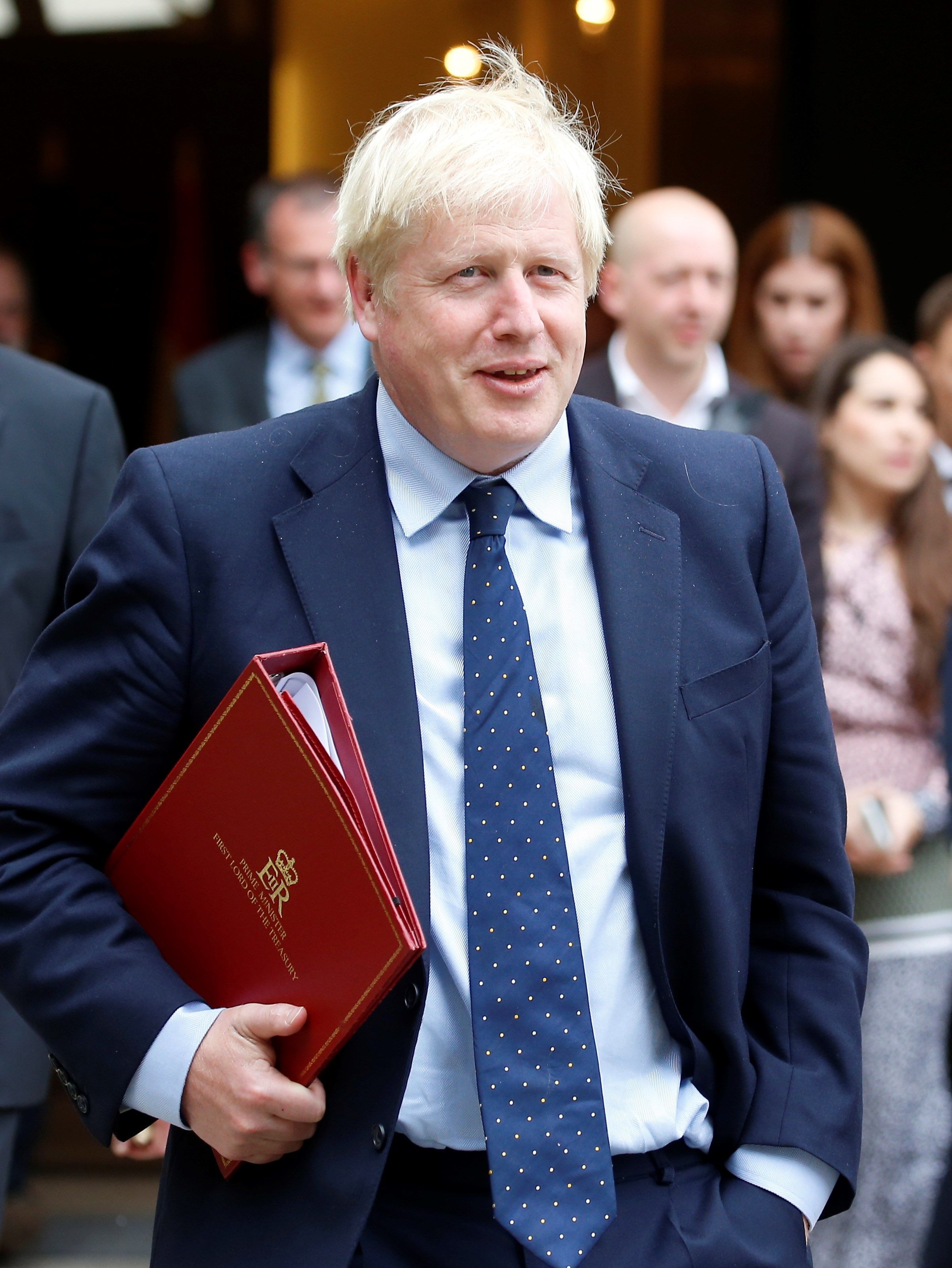 El primer ministro británico, Boris Johnson, durante su última visita a Luxemburgo. / EFE