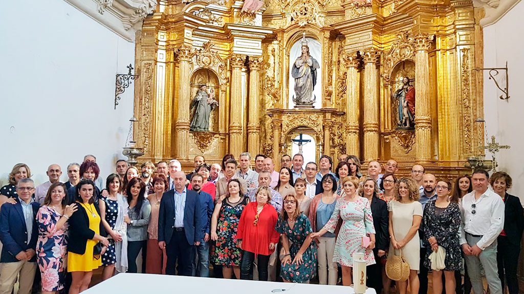 Los quintos se reunieron en una misa en la parroquia de la Inmaculada Concepción. / L.M.