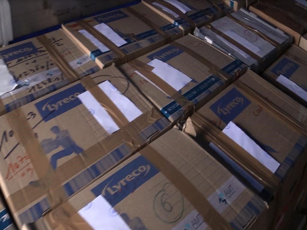 Cajas con abundante material de los llamados “papeles de Francia”.