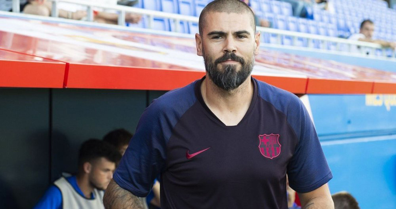 Víctor Valdés, en un partido del Juvenil A, equipo que empezó a entrenar este verano procedente del Moratalaz. / EFE