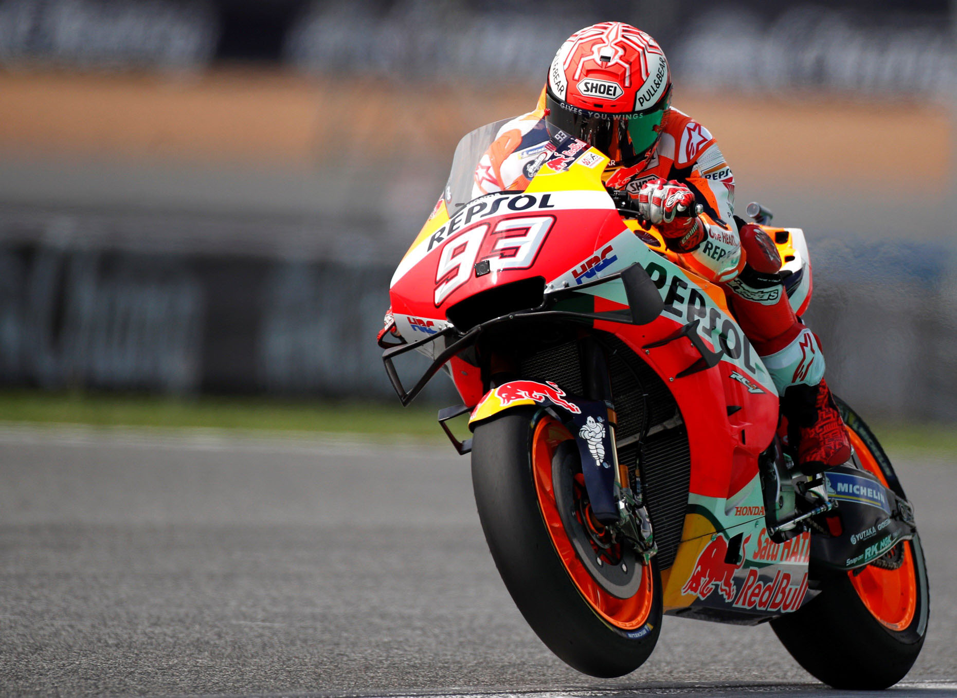 Marc Márquez, durante la sesión de clasificación. / EFE