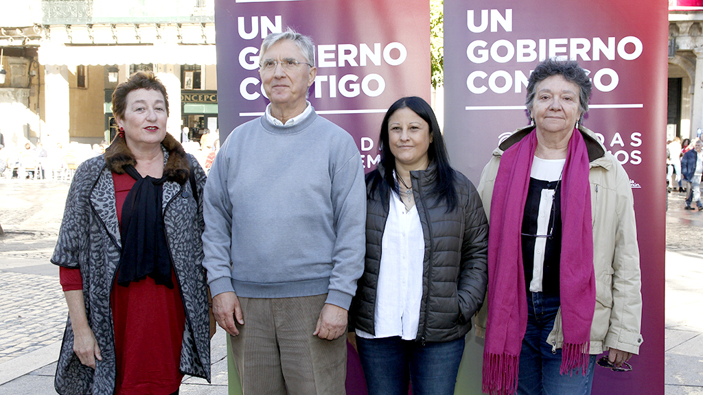 Los candidatos de Unidas Podemos a las Cortes Generales por Segovia. / Nerea Llorente