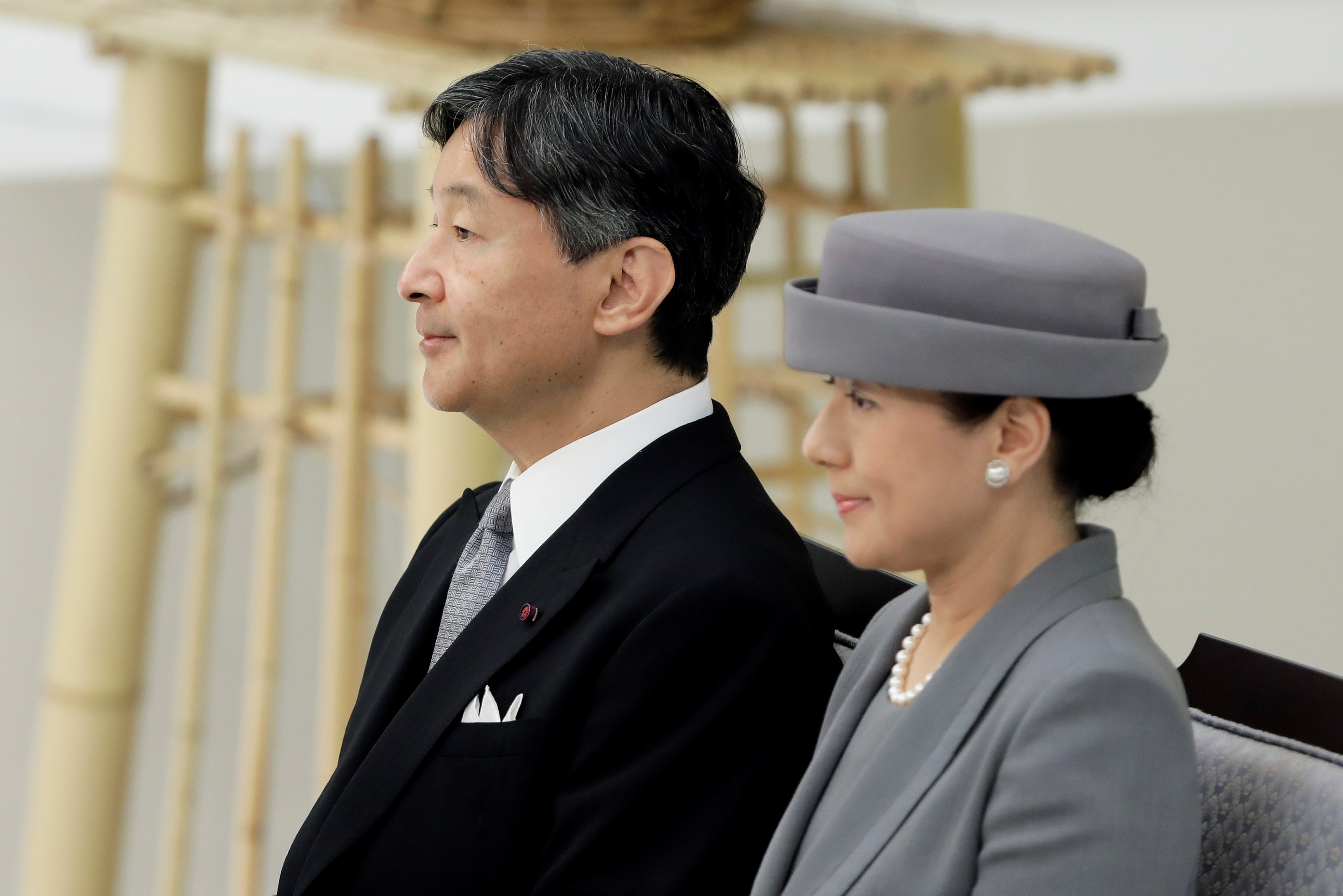 El emperador de Japón Naruhito junto a su esposa Masako durante un acto oficial. / EFE