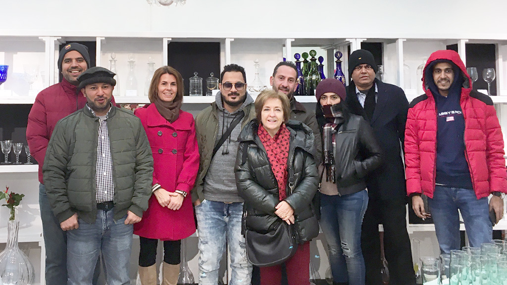 Los visitantes tuvieron la ocasión de visitar la Real fábrica de Cristales/el adelantado