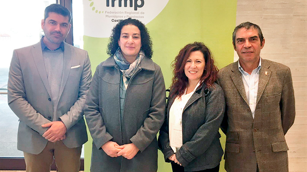 Los alcaldes del PSOE, Javier Lucía (Valverde), Mercedes Otero, María Vallejo, y Ramón López. / el adelantado