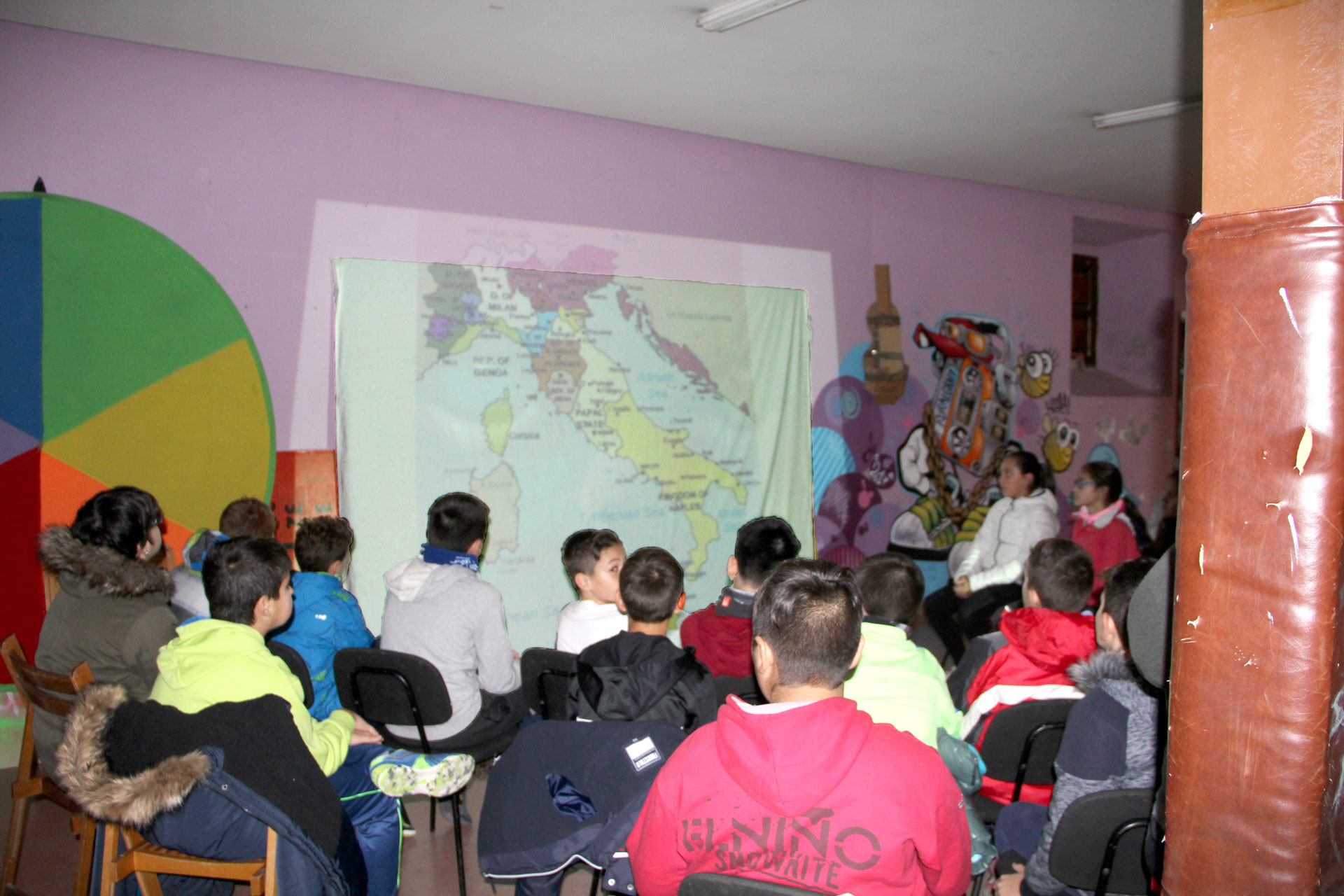 Actividades realizadas con los escolares en el homenaje a Da Vinci. / C.N.