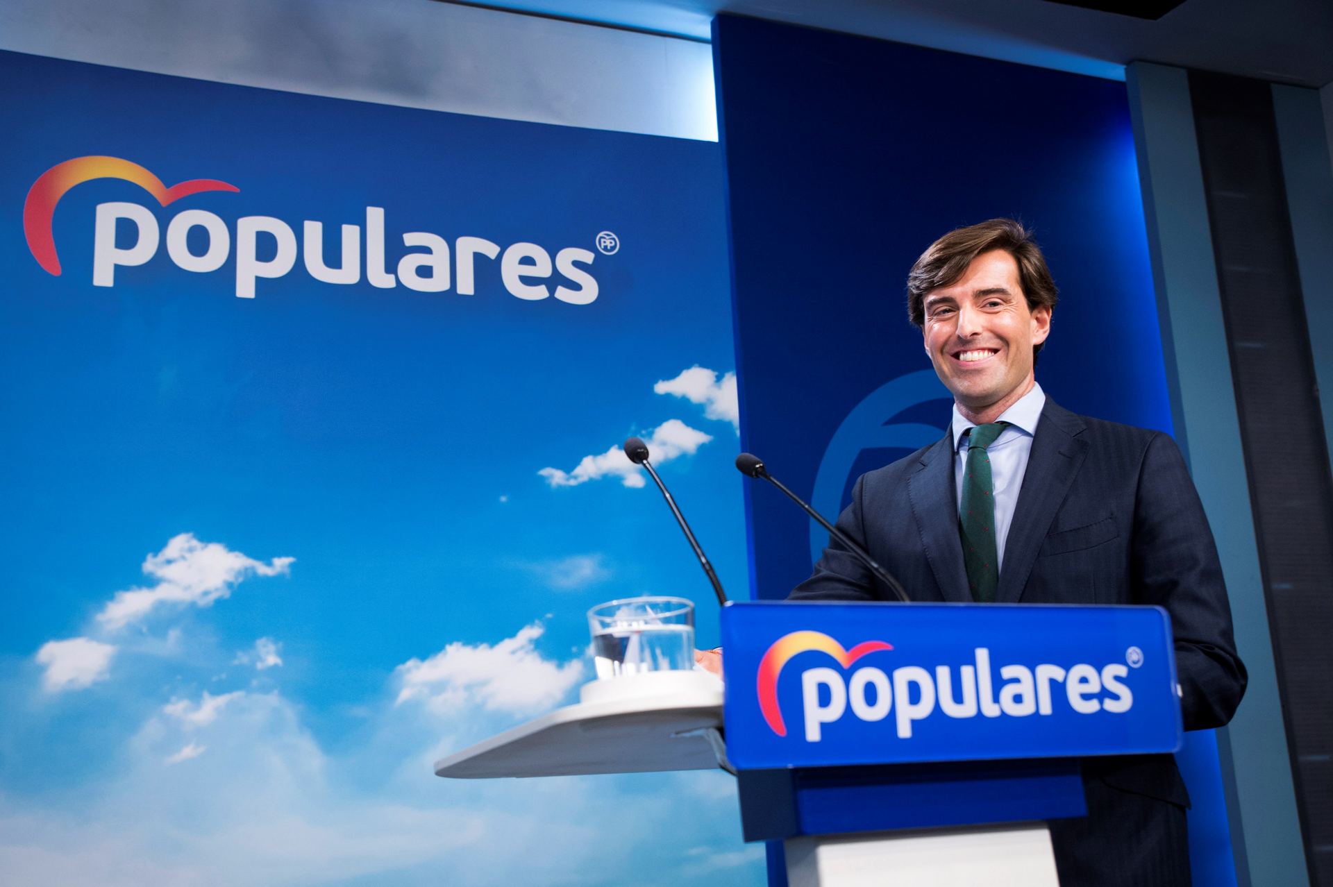 El vicesecretario de Comunicación del PP, Pablo Montesinos, en una rueda de prensa. / EFE