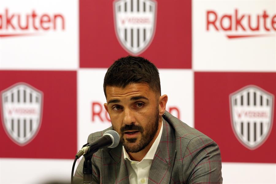 David Villa, en el anuncio de su retirada como futbolista profesional al final de esta temporada. / EFE