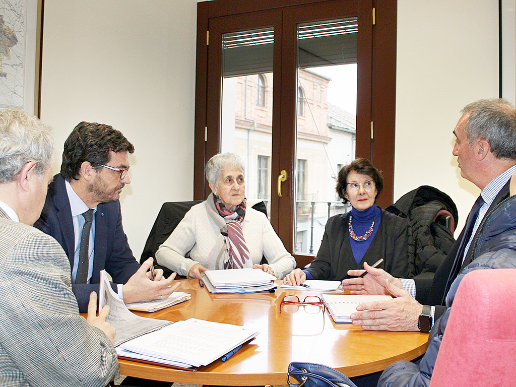 Una delegación de la Plataforma en Defensa del Policlínico expuso sus argumentos a Mazarías y Elízaga. / E. A.