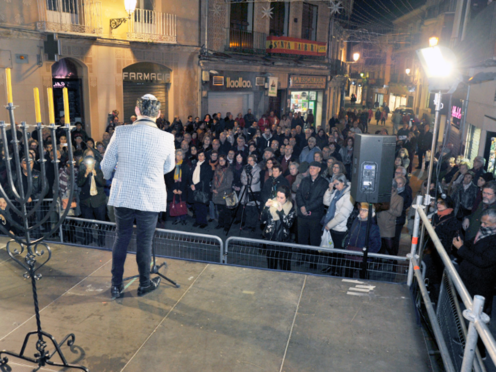 Celebración de Janucá el año pasado en la plaza del Corpus. / Kamarero