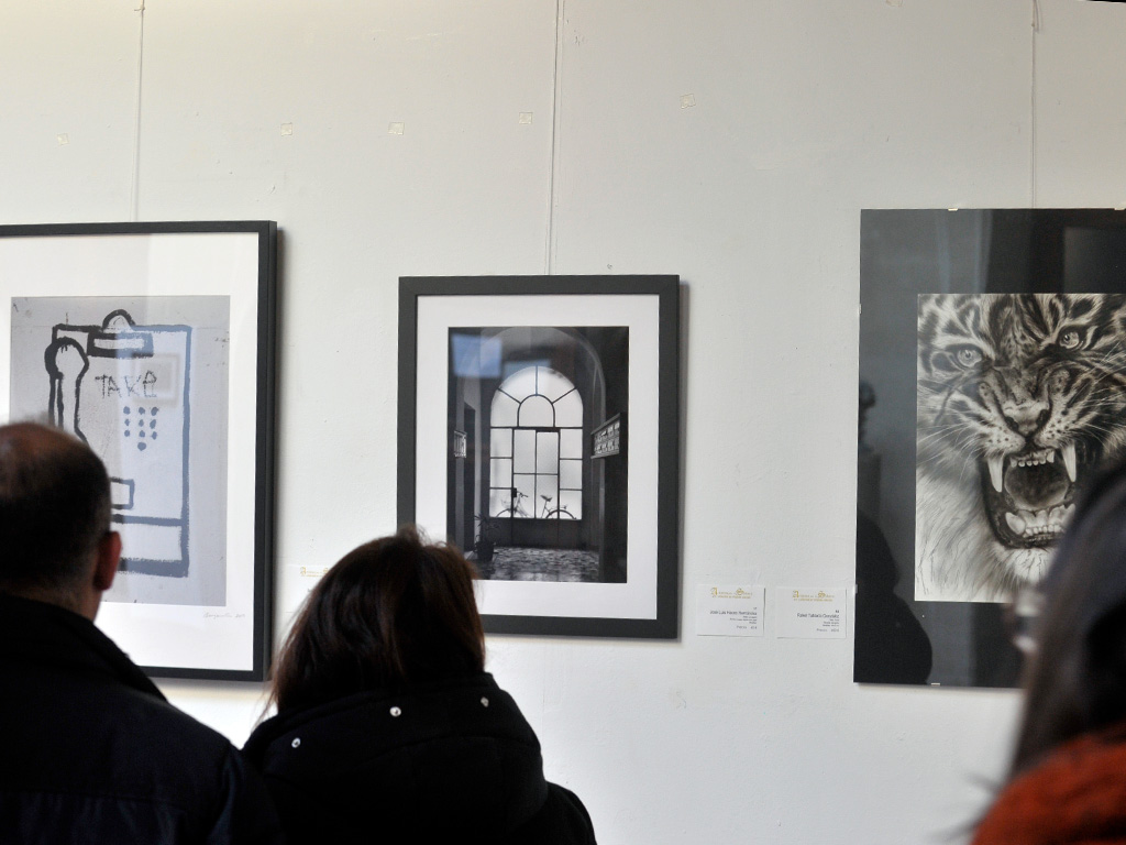 Muchos segovianos se han acercado ya a la Casa de los Picos para ver esta exposición. / Kamarero