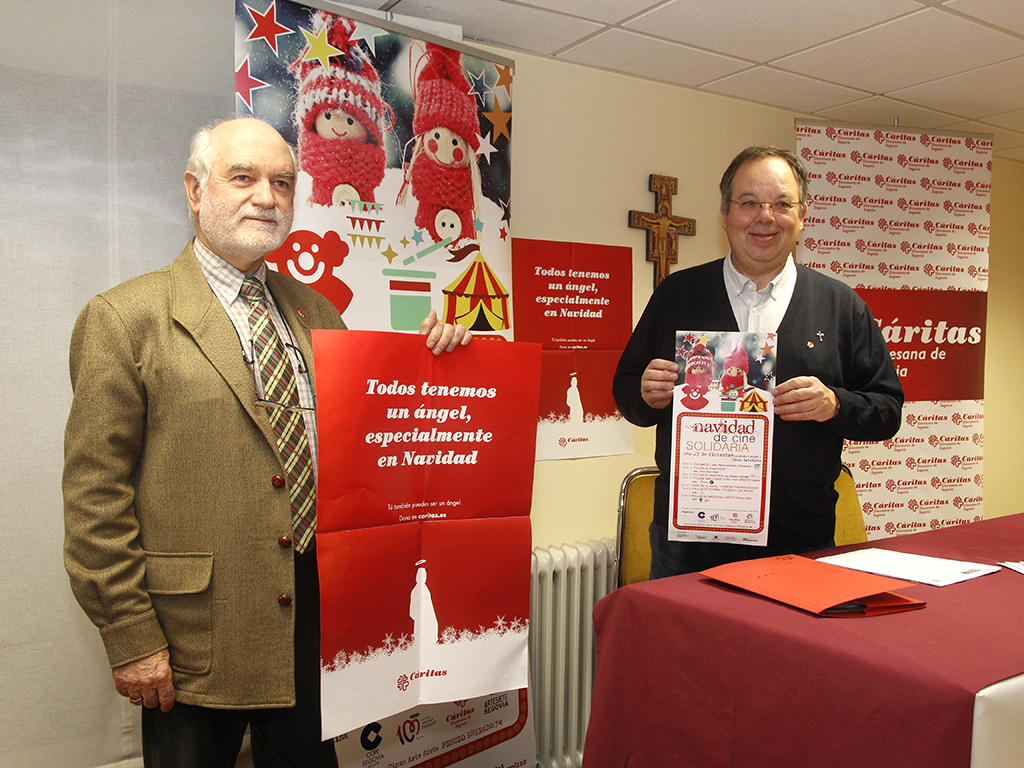 El director de Cáritas Diocesana de Segovia, Mariano Illana (izq), y el consiliario Jesús Riaza. / NEREA LLORENTE