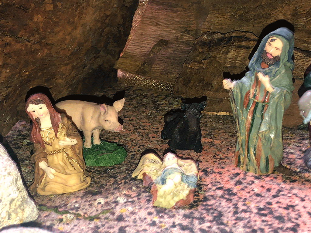 Belén de Copese, con el cerdo en el pesebre. /El Adelantado